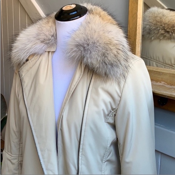 Ralph Lauren Black Label Fur Collar Puff Jacket in Tan - Picture 5 of 14